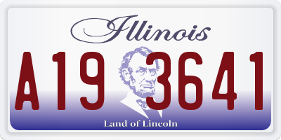 IL license plate A193641