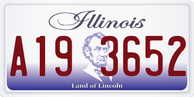 IL license plate A193652