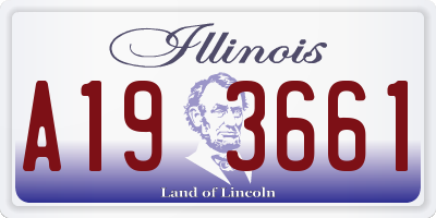 IL license plate A193661