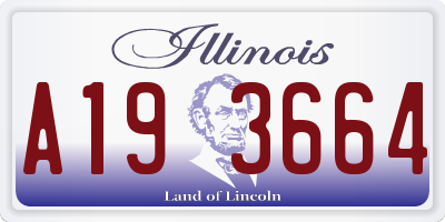 IL license plate A193664