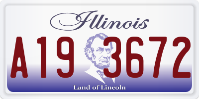 IL license plate A193672