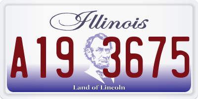 IL license plate A193675