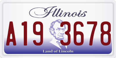 IL license plate A193678