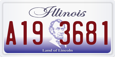 IL license plate A193681