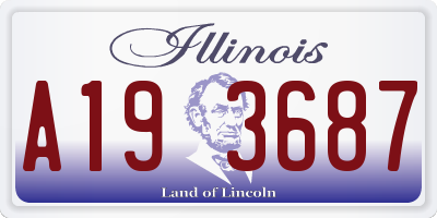 IL license plate A193687