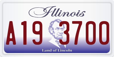 IL license plate A193700