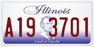 IL license plate A193701