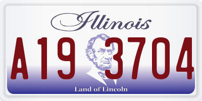 IL license plate A193704