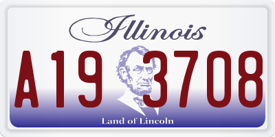 IL license plate A193708