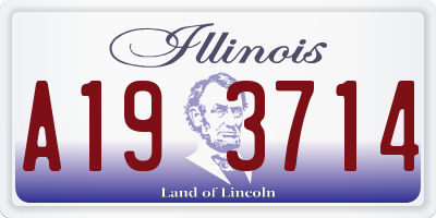 IL license plate A193714