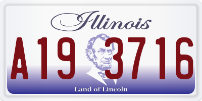 IL license plate A193716