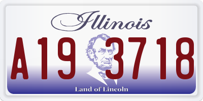 IL license plate A193718