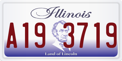 IL license plate A193719