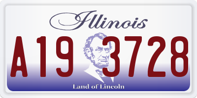 IL license plate A193728