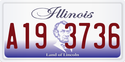 IL license plate A193736