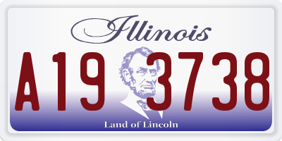 IL license plate A193738