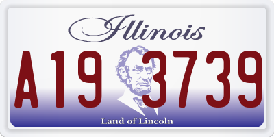 IL license plate A193739