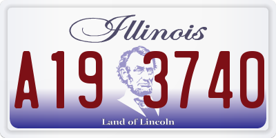 IL license plate A193740