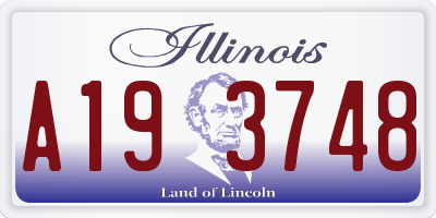 IL license plate A193748