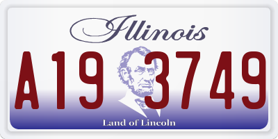 IL license plate A193749