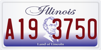 IL license plate A193750