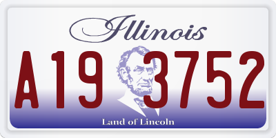 IL license plate A193752