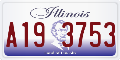 IL license plate A193753