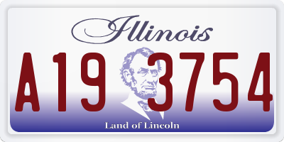 IL license plate A193754