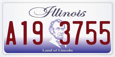 IL license plate A193755