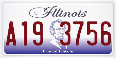 IL license plate A193756