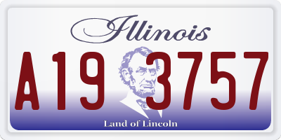 IL license plate A193757