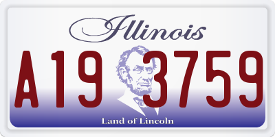 IL license plate A193759