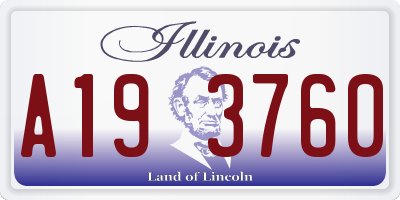 IL license plate A193760