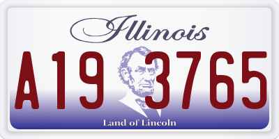IL license plate A193765