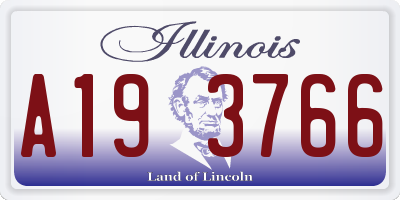 IL license plate A193766