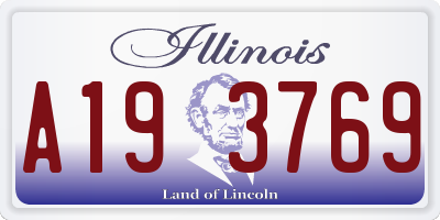 IL license plate A193769