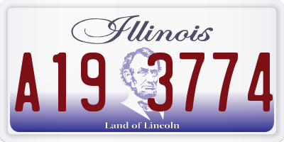IL license plate A193774
