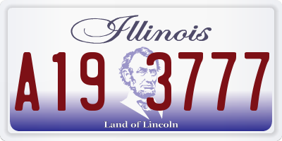 IL license plate A193777