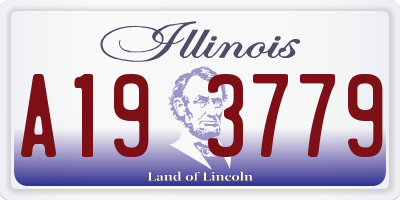 IL license plate A193779