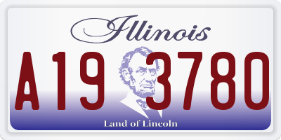 IL license plate A193780