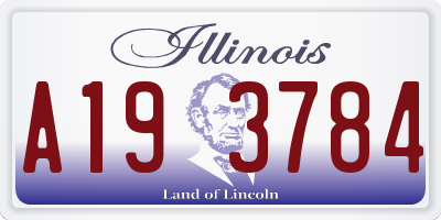 IL license plate A193784