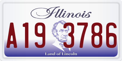 IL license plate A193786