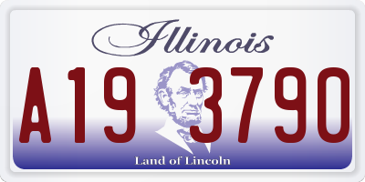 IL license plate A193790