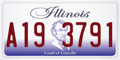 IL license plate A193791