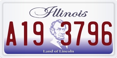 IL license plate A193796