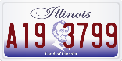 IL license plate A193799