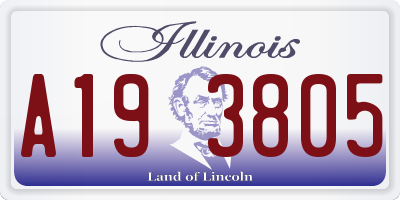 IL license plate A193805