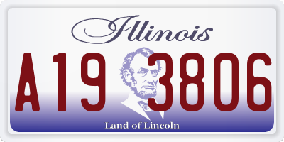 IL license plate A193806