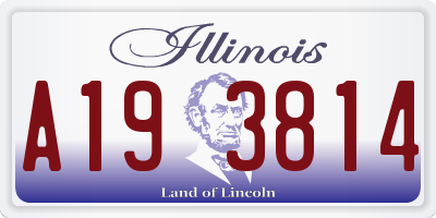 IL license plate A193814