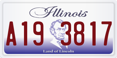 IL license plate A193817